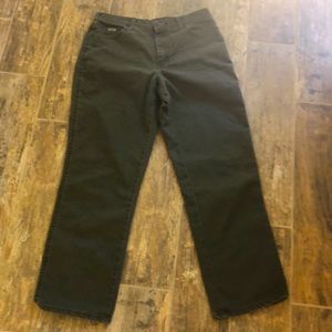 Ladies Green Denim Relaxed Fit Lee Jeans